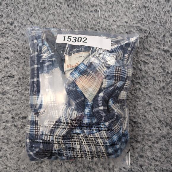 Weatherproof Vintage Shirt Men Extra Large Blue Flannel Lumberjack Casual Button - Picture 6 of 6